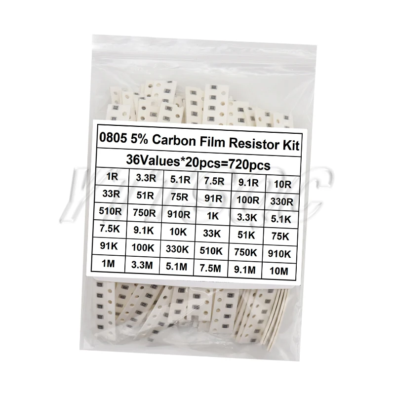 Smd Resistor 660pcs 200pcs 720pcs 4000pcs 0402 0603 0805 1206 1210 2512 smd resistor kit assorted kit 10k 100k 1k 1r 100r 220r 1% 5%