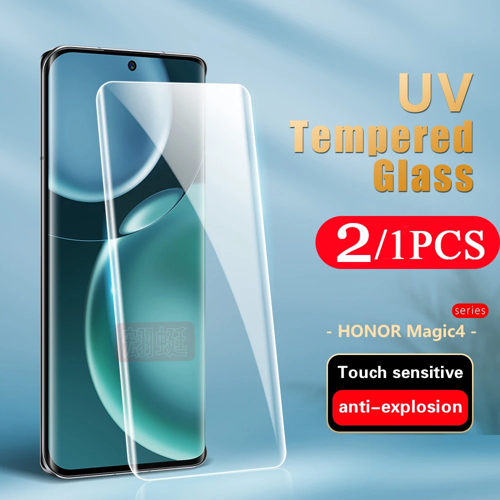 2/1 Pz Per Honor Magic 5 4 Pro Ultimate Uv Proteggi Schermo In Vetro Temperato X40 Magic 3 Pro Plus V40 Lite Pellicola Protettiva Per Telefono