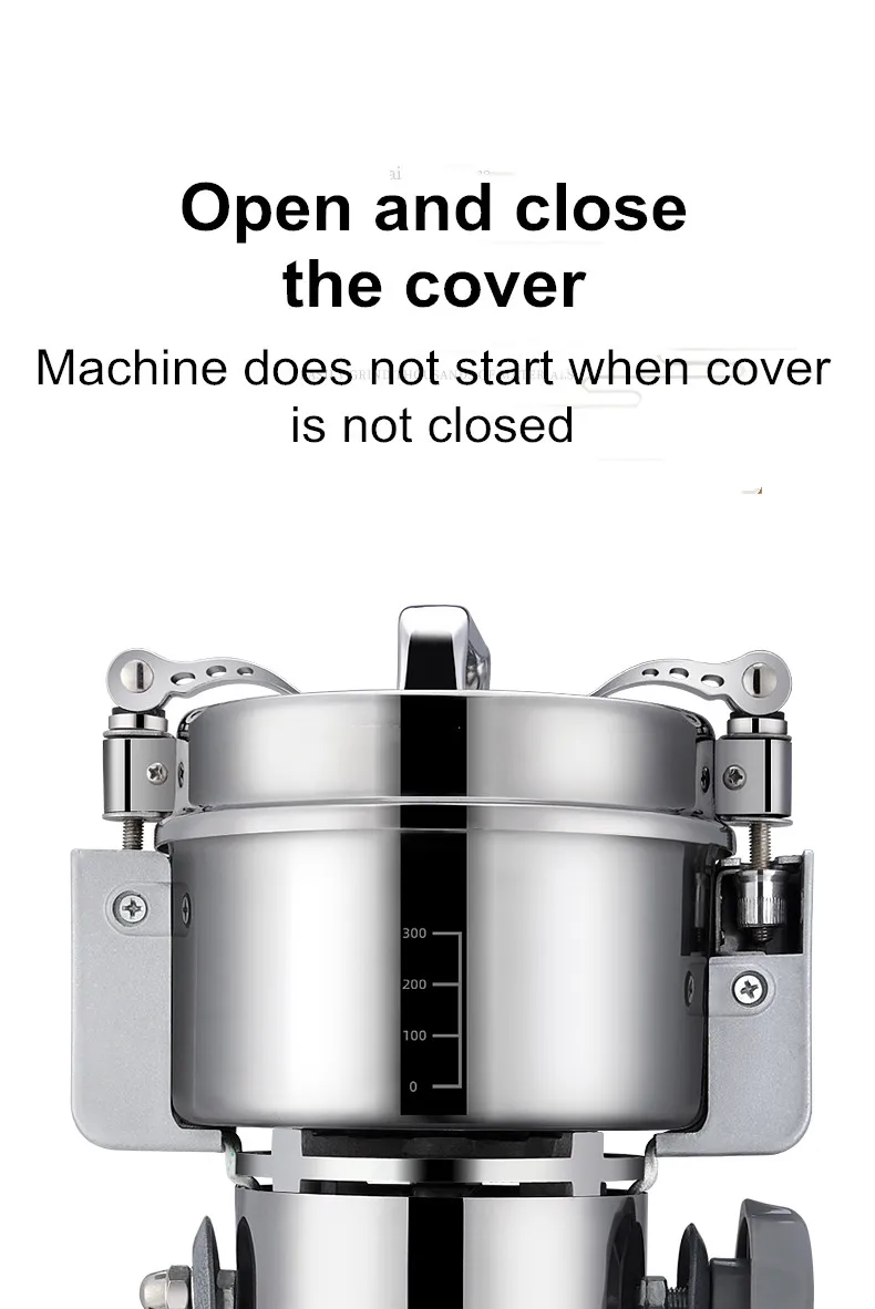 Description Picture 5 of item1000G 1500G 2000G Electric Grain Coffee Grinder Stainless Steel Grinding Machine for Crushing Wheat Herb Soybean Millet Corn