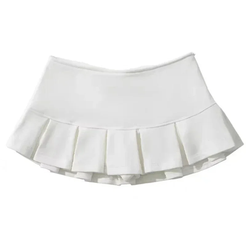 2025 Sexy High Waist Pleated Mini Skirts Women Streetwear A Line Super Short Skirts Woman Korean Fashion Gray Skirt with Shorts 3