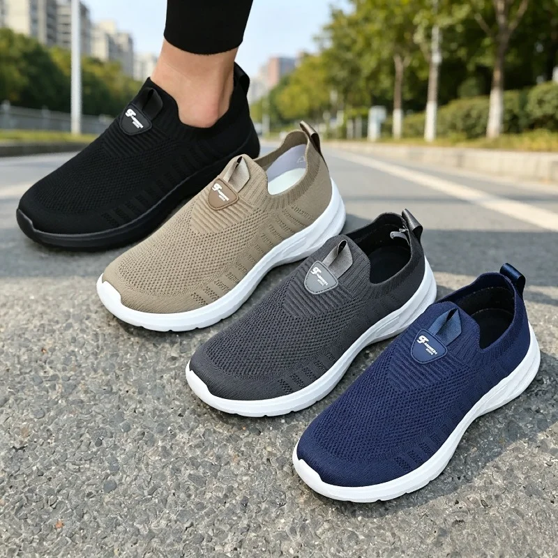 Men's Minimalist Lightweight Slip-On Sneakers - Casual Designer Walking Shoes