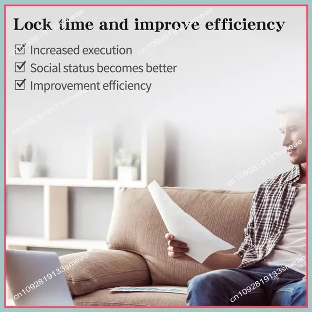 N94R LCD Display Electronic Timer Switch USB Rechargeable Timer Padlock Travel Electronic Timer-Black 4