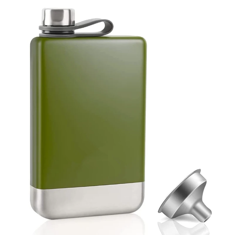 LMETJMA Premium Hip Flask for Whiskey 9oz 304 Stainless Steel Hip Flask