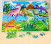Wooden Puzzles Cartoon Animal Traffic Tangram Wood 3d Puzzle Montessori Educational Toys for Children Gifts 3