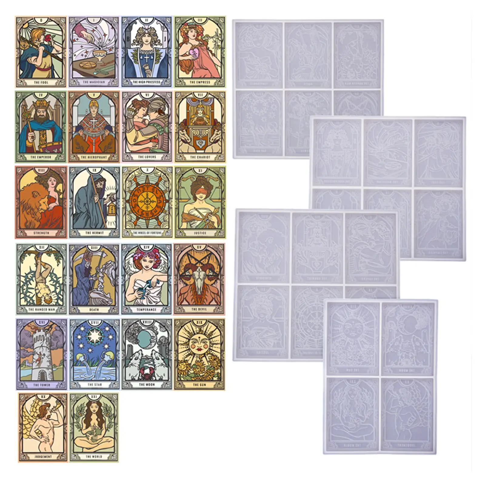 

22 Different Tarot Cards 22 Different Arcana Card Mould