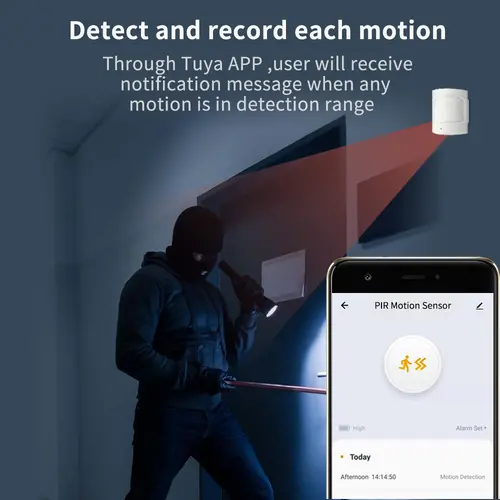tuya Zigbee Smart PIR Motion Sensor Detector Home Security Burglar Alarm Security Burglar Home Assistant Wireless for Smart Life - Image 3