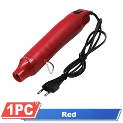 Compact Electric Heat Gun for DIY Crafts & Car Wraps - Ideal for Shrink Tubing & Precision Drying (Red)