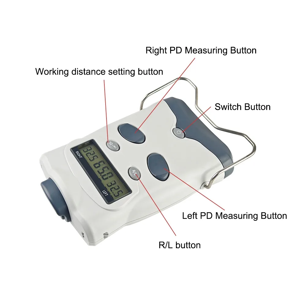 Optical Digital Pupilometer Distance Meter Led Pd Meter Pupilometer Pupil Distance Optical Instrument
