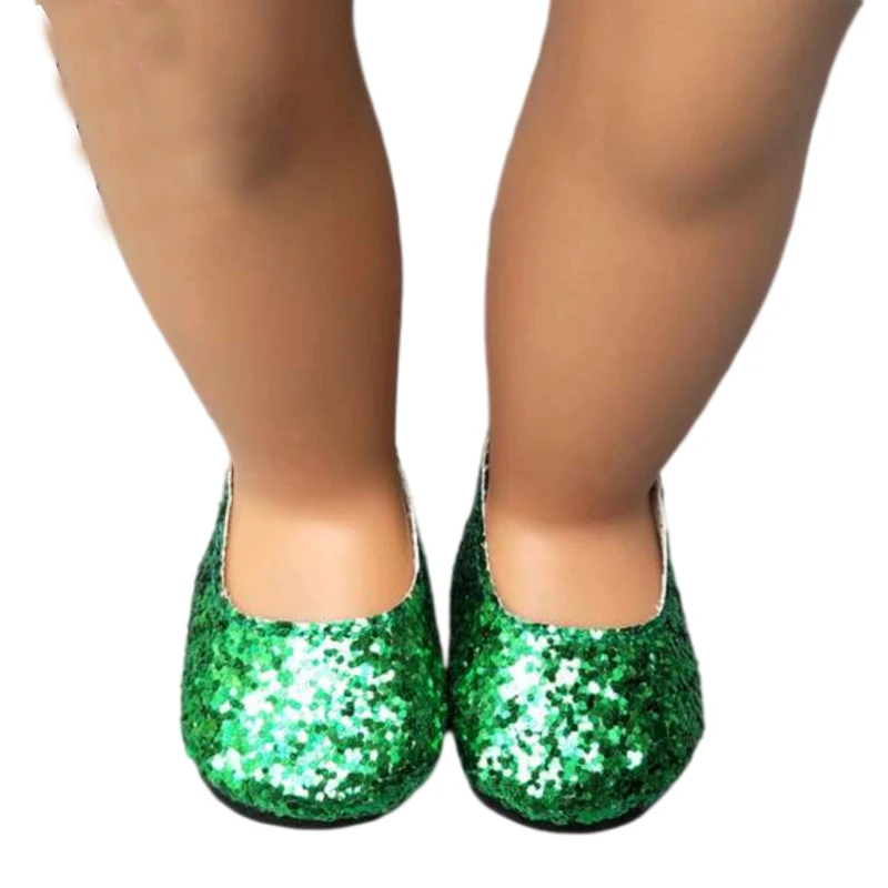 40cm Newborn Baby Doll Shoes Black Green Blue Pink Shoes for 18 "Girl Doll Sneaker Accessories doll accessories doll shoes