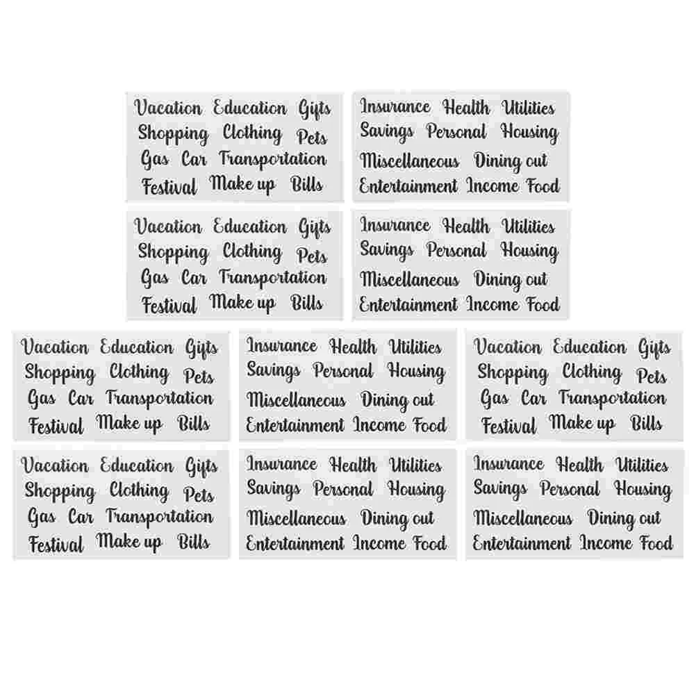 

of Multi-function Budget Stickers Classifying Cash Envelope Labels Portable Label Stickers Small Stickers Refill Pvc
