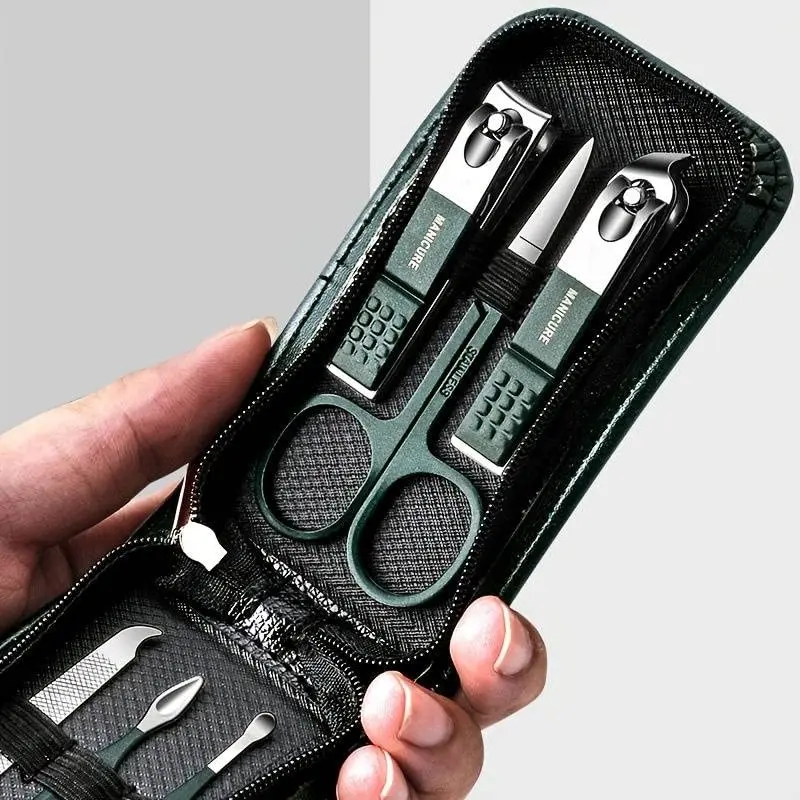 Scissors Set Ear pick nail clipper tool household nail clippers stainless steel pedicure knife 6 piece set