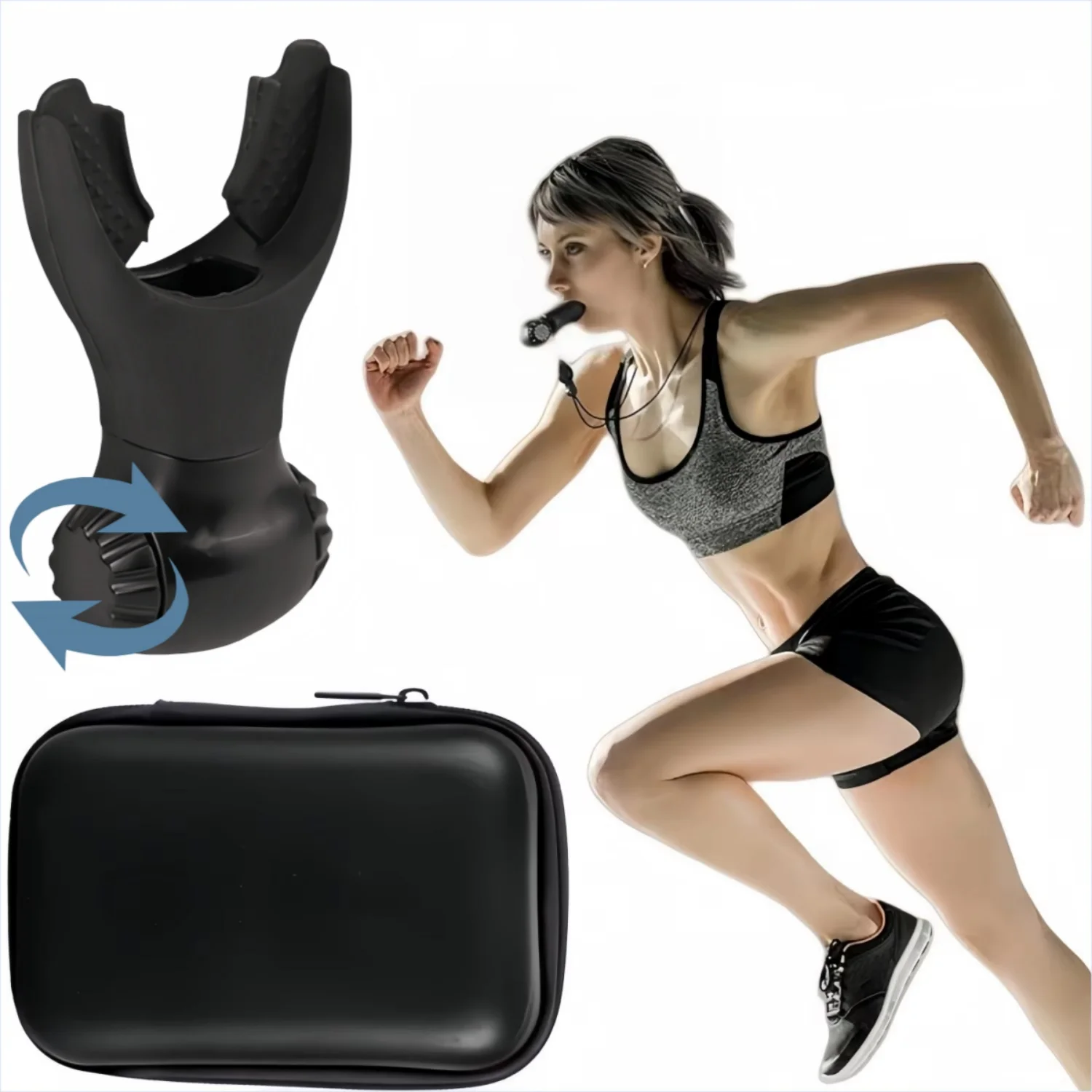 Breathing Exercise Device, Compact Guided Portable Breathing Trainer, Excellent for Sports, Performers, Singers, Hikers, Yoga