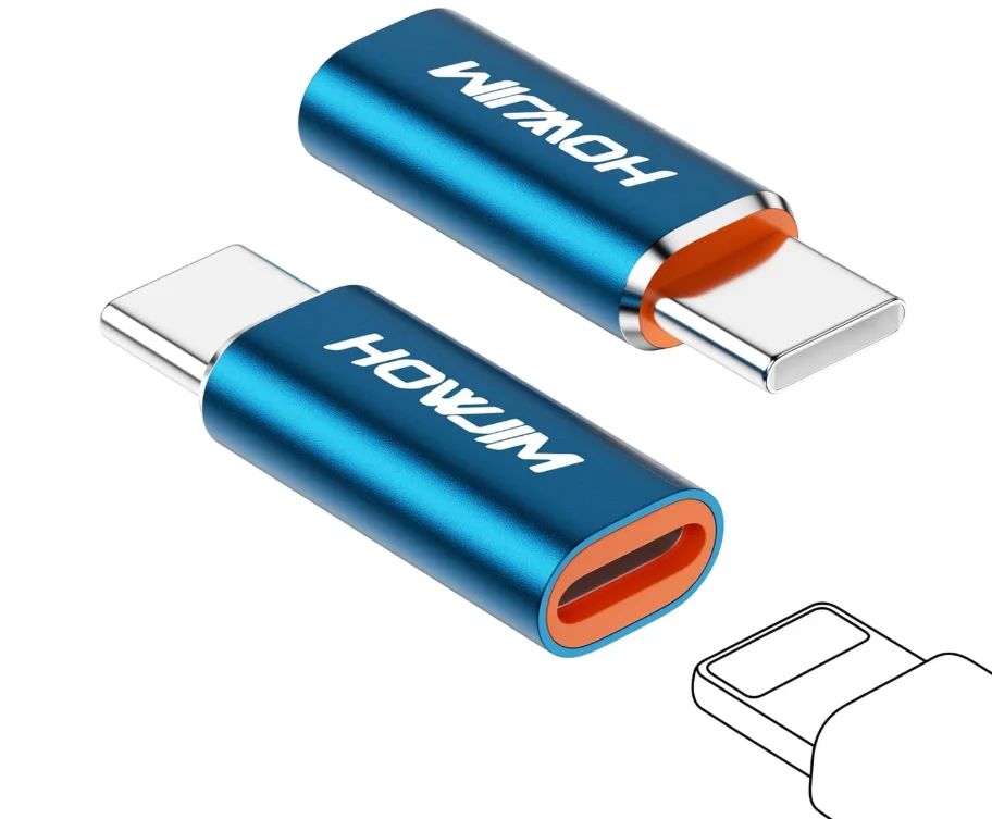 Fast Charging USB-C to Lightning Adapter Pack - 4 Count, 480Mbps Data Transfer, Charger Converter, Note: Not