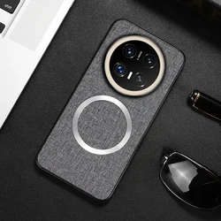 Coque ultra-fine anti-glisse en tissu tissé avec motif en TPU magnétique + PC