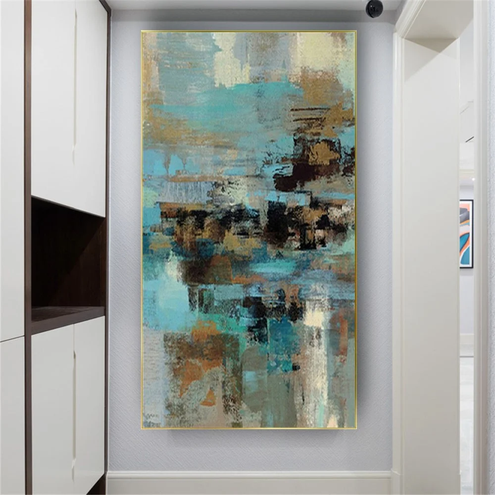 

1pc Hand-Painted Abstract Oil Painting Graffiti Style Pattern Wall Art Picture Modern Canvas Poster Scenemural Suitable For Home