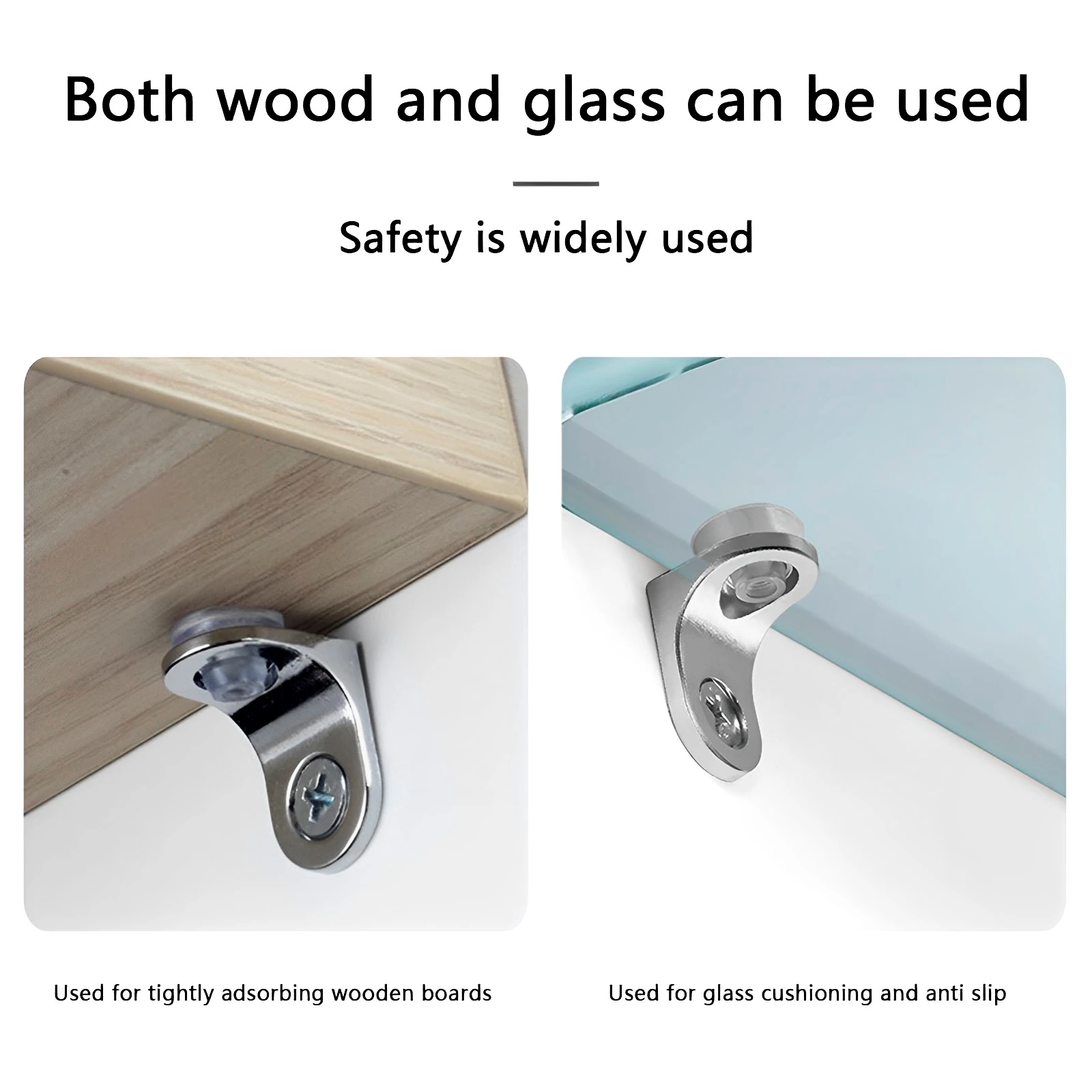 Glass Clamp Adjustable Zinc Alloy Glass Clip Shelf Clamp Holder Flat Back Mount Holder For Partition Board Desk 100Pcs
