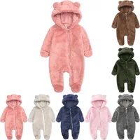 Winter Essentials Fleece Baby Clothes Romper Kids Boys Girls Pajamas Hooded Toddler Bodysuit Infant Jumpsuit Newborn Onesies 3
