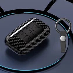 Premium Carbon Fiber Car Key Case Cover - Sleek Protection (Black set)