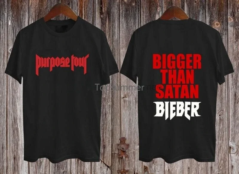 

Justin Bieber Bigger Than Satan T-Shirt Purpose Tour Unisex Concert