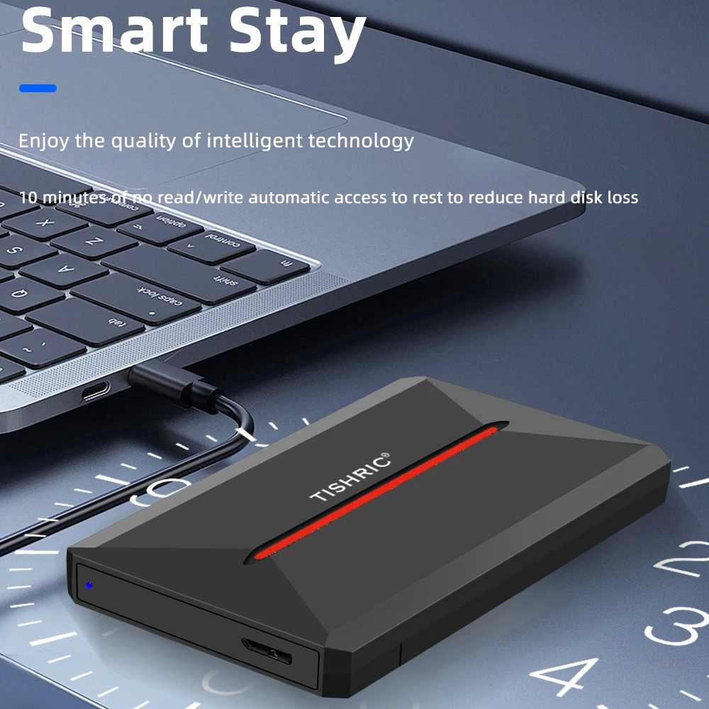 티쉬릭 USB3.0 외장 하드 케이스 2.5인치 7/9.5mm SATA SSD 하드 디스크 인클로저/하우징 SATA-USB 하드 드라이브 케이스 UASP 프로토콜