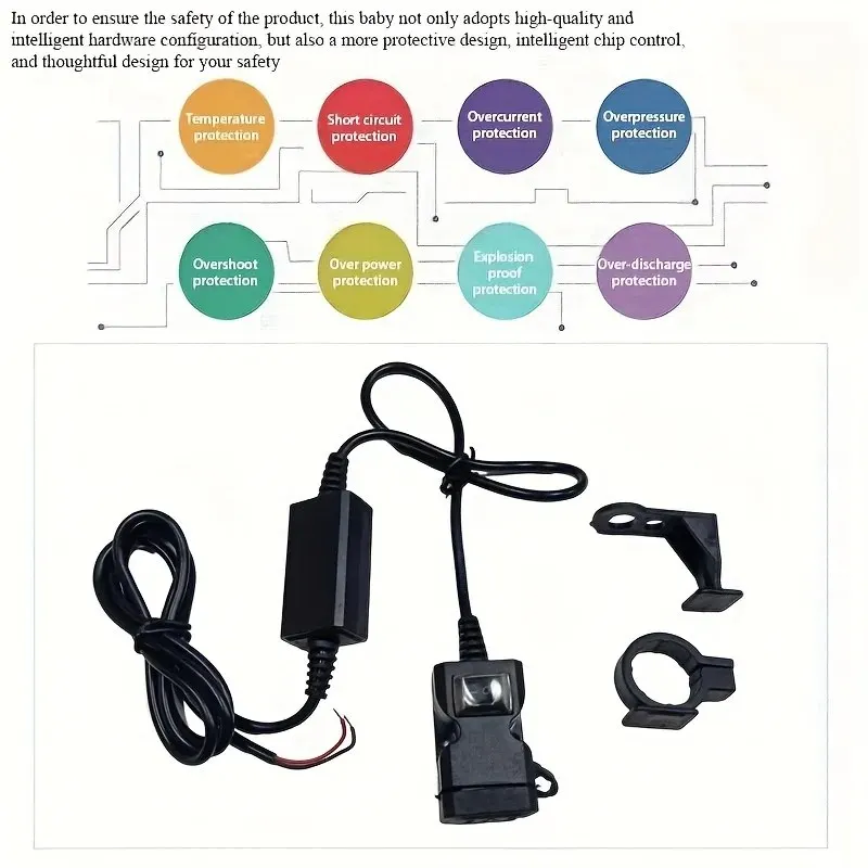 1pcs Motorcycle charger Dual USB Charger Adapter Rearview Mirror Waterproof Power Supply Socket iPhone Samsung Huawei