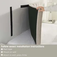 Upholstered  Headboard No Tools Required Peel and Stick Bed Headboard Only, 2