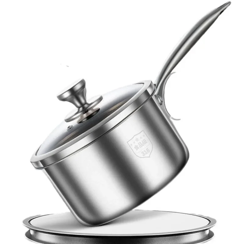 Stainless Steel Soup Pot 316 with Steamer for Baby Food Cooking and Milk Boiling