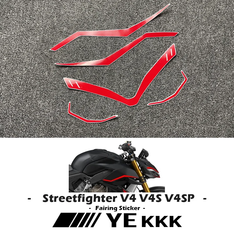 Streetfighter V4 V4S Decal Sticker For Ducati Streetfighter V4 V4S Fairing Front Line Sticker Decal  Custom Lines