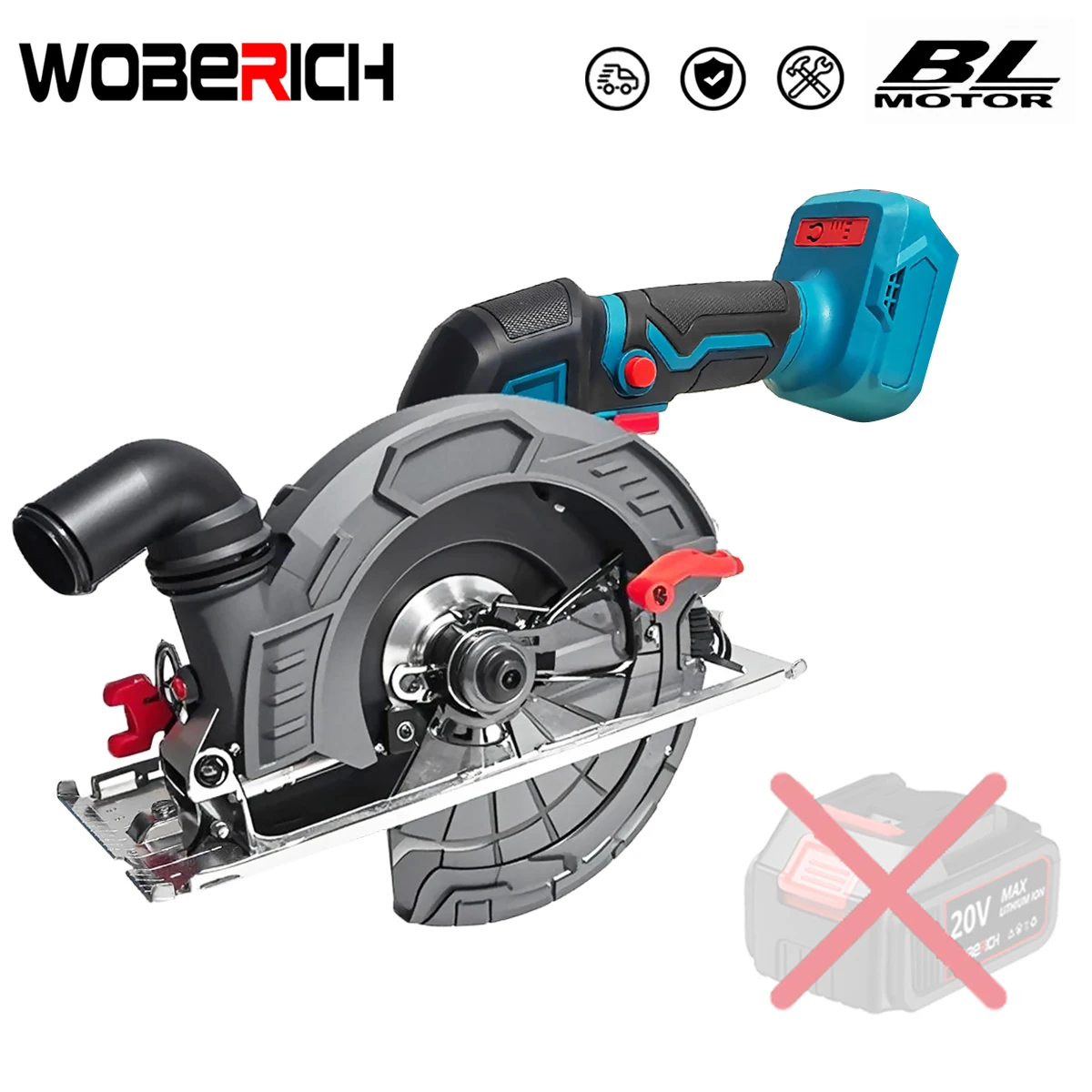 WOBERICH 6.5Inch Cordless Circular Saw For Makita Battery Not Inclued Adjustable Electric Saw For Wood And Stone Tool Only, 6.5Inch cordless circular saw for Makita battery not inclued adjustable electric saw for wood and stone tool only