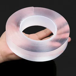 Ultra - Strong Transparent Nano Adhesive Tape - Reusable, Waterproof, and Multi - Purpose - 1m (Clear)
