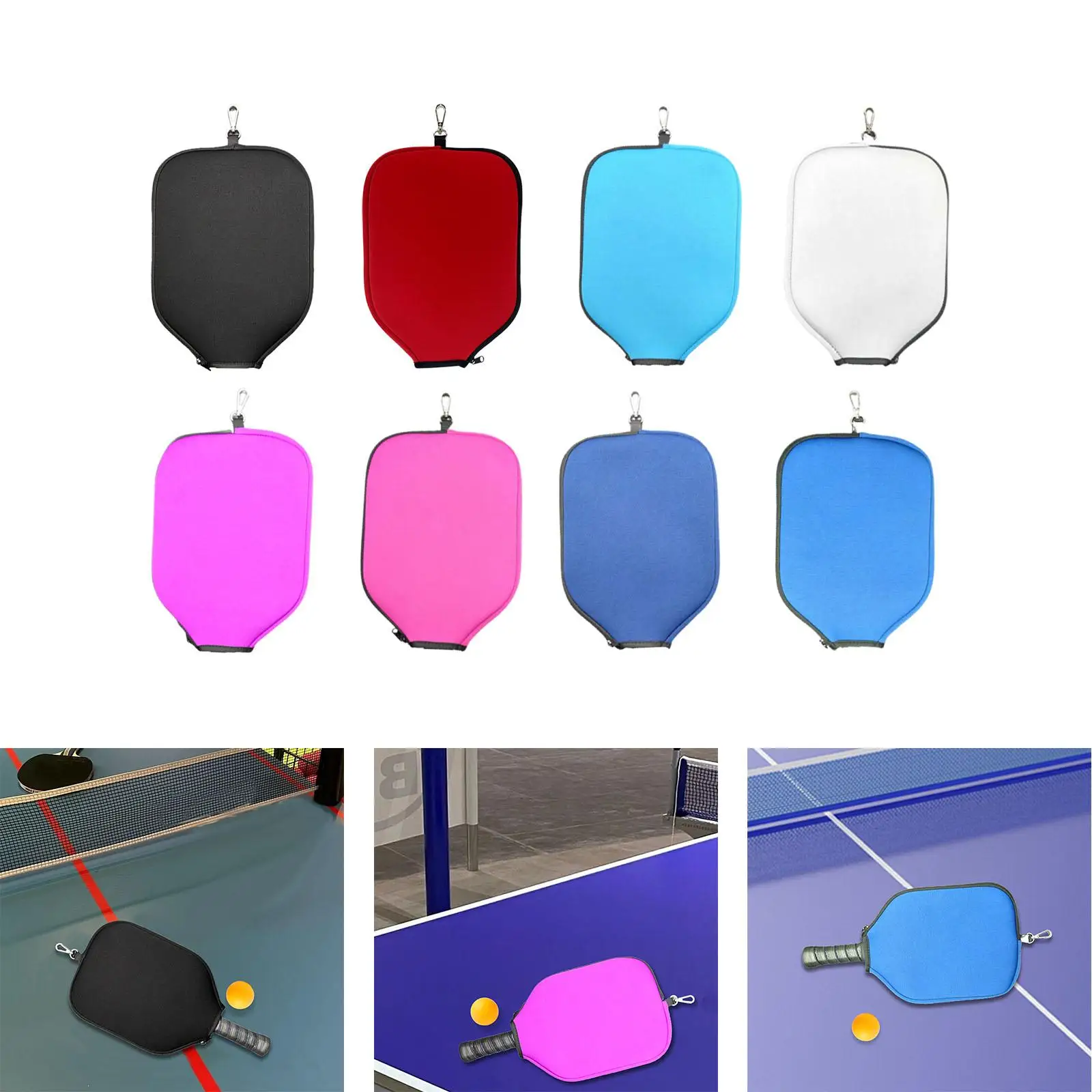 Neoprene Pickleball Paddle Cover Premium Storage Carrier Protective Cover Racket Sleeve for Sports Outdoor Practice Training