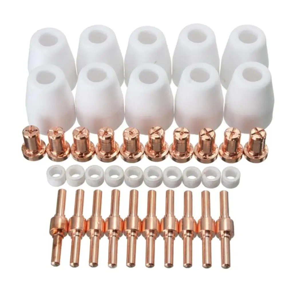 

40pcs Nozzle Tip Consumables Cup Splitter Extended 0~40A for PT-31-40/Torch