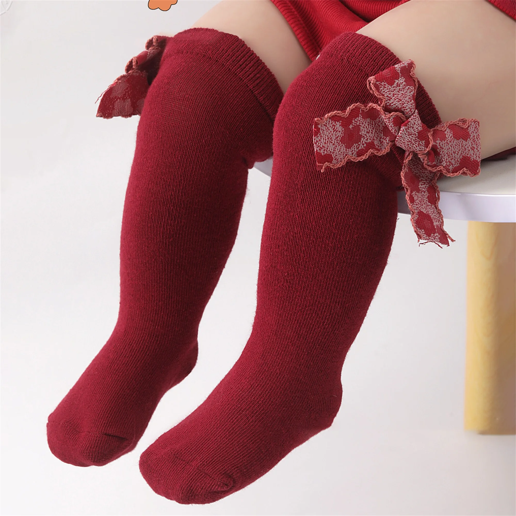 Adorable Baby Boy Striped Socks with Animal Print Detail Warm Knit Socks for Autumn Winter Fashion Accessory