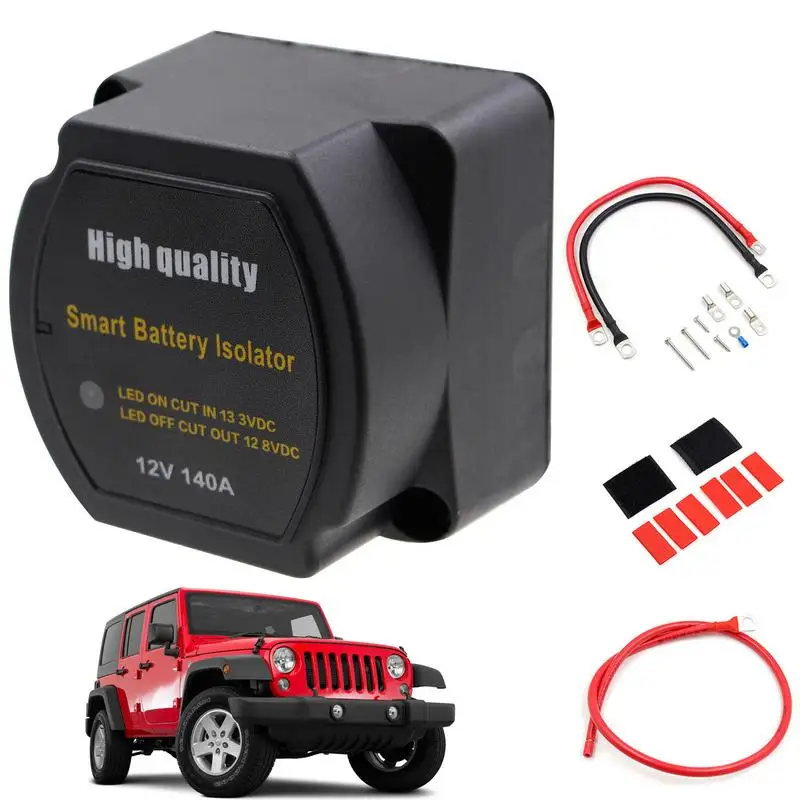 

Dual Battery Isolator Kit Dual Smart Battery Isolator Kit VSR Double Battery Automatic Charger Compatible With Trucks SUVs ATV