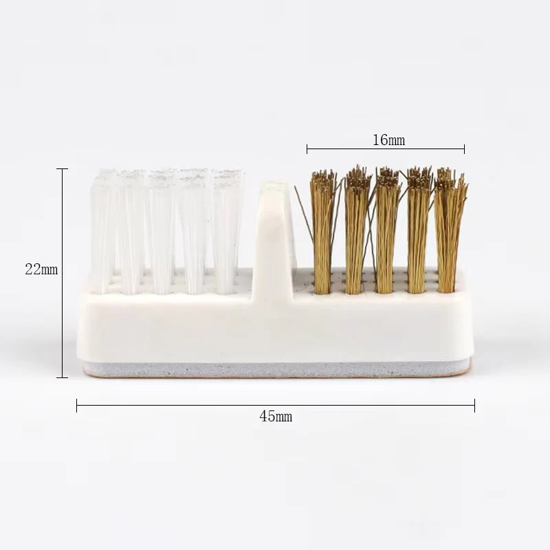 1개 양면 구리 와이어 네일 드릴 청소 브러시 ??- 부드러운 강모와 합금 팁, 매니큐어 및 페디큐어 도구에 이상적
