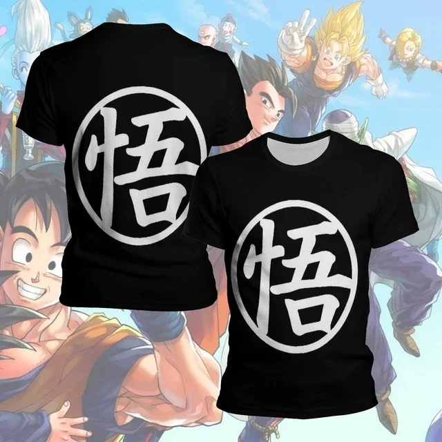 thumbnail image 1 of Nueva camiseta de cuello redondo para hombre con estampado 3D de Dragon Ball Wukong, transpirable, de secado rápido, cómoda y deportiva para padres e hijos, 1 of 5