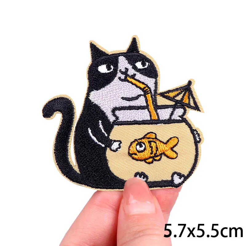 Japan Fish Lucky Cat Mount Fuji Patch Eisen auf Patches für Kleidung bestickte Patches auf Kleidung schmelzbare thermoadhäsive Patch – Detail 11
