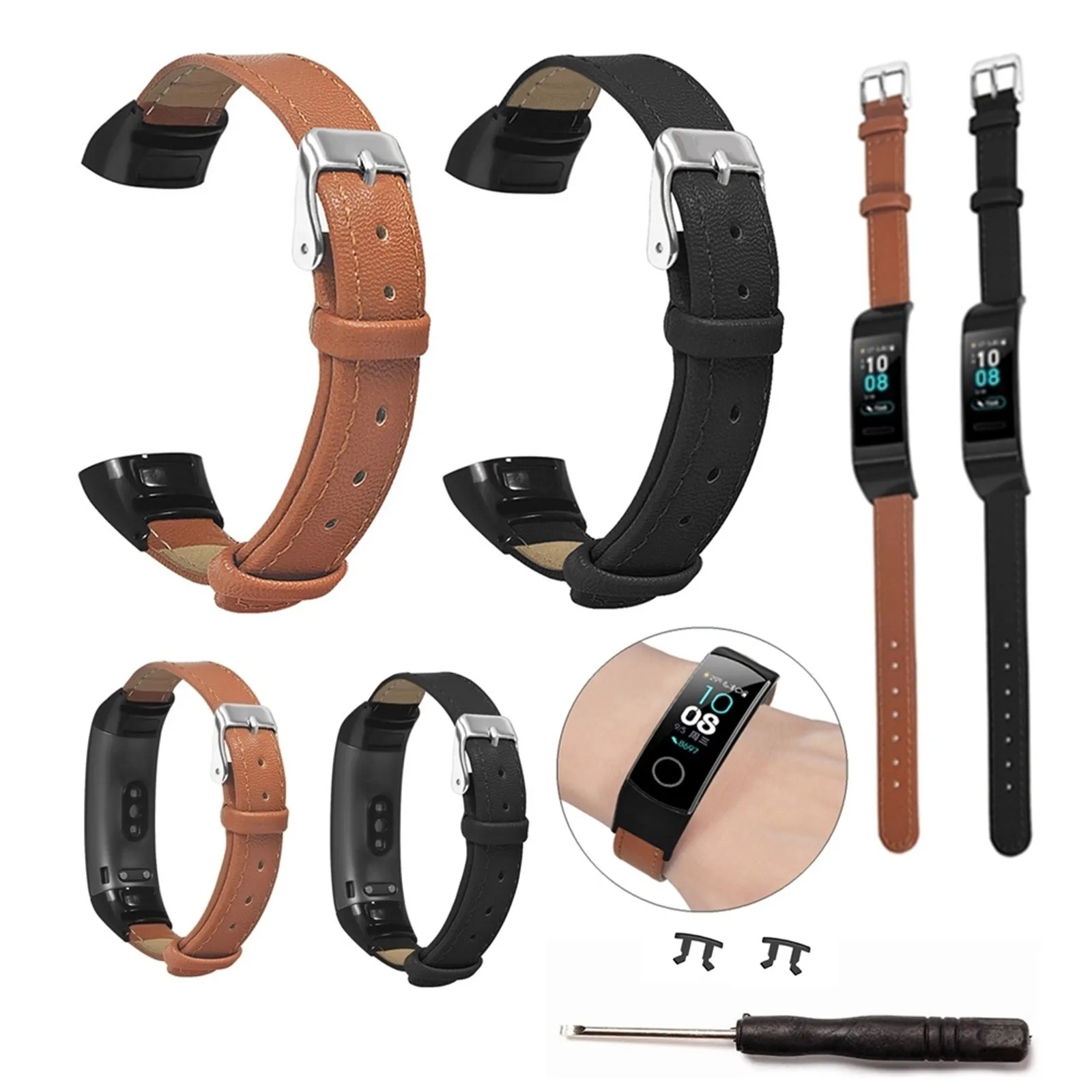 

Band Accessories Suitable For Huawei Honor Band 5\4 Smart Band Microfiber Belt Replacement Wristband Free Shipping