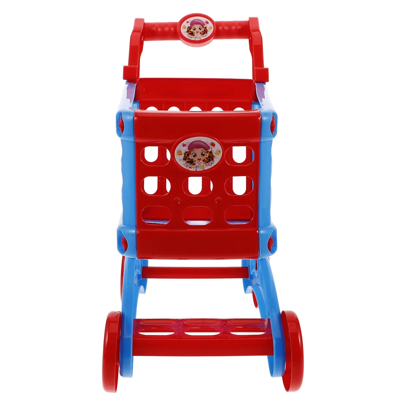 Shopping Cart for Baby Dollhouse Miniatures Kid Plastic Toddler Kids Child Tiny Basket 2