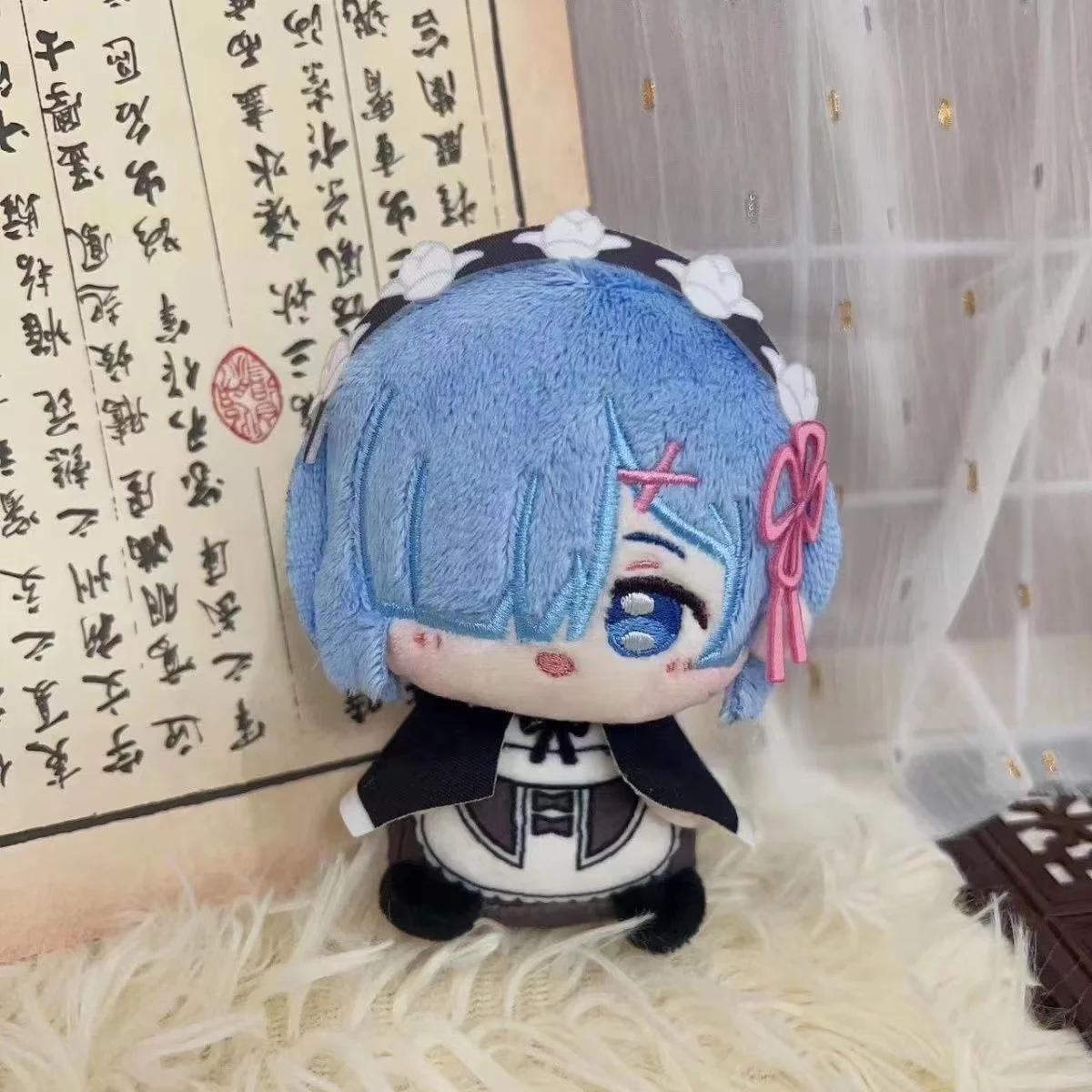 Life In A Different World From Zero Rem Anime Mascot Costume Plush 10cm Dolls for Cosplay Events Roleplay