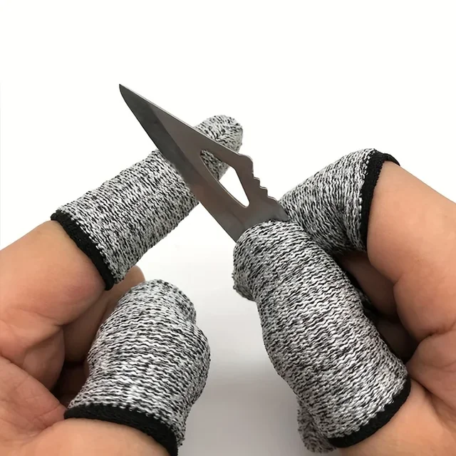 10Pcs 5-level Protection High Performance Anti Cutting Finger Gloves for Outdoor Work in Kitchen 3