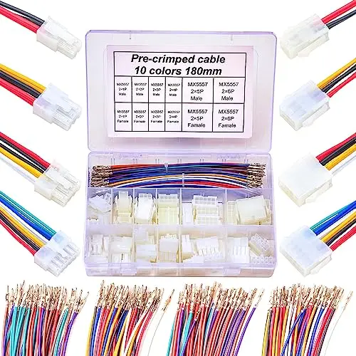 Molex 4,2mm Stecker und Buchse mit 20awg Kabeln, molex mini-fit jr zweireihig 2*1/2/3/4/5/6p (mx 4,2-MF-180 kit)