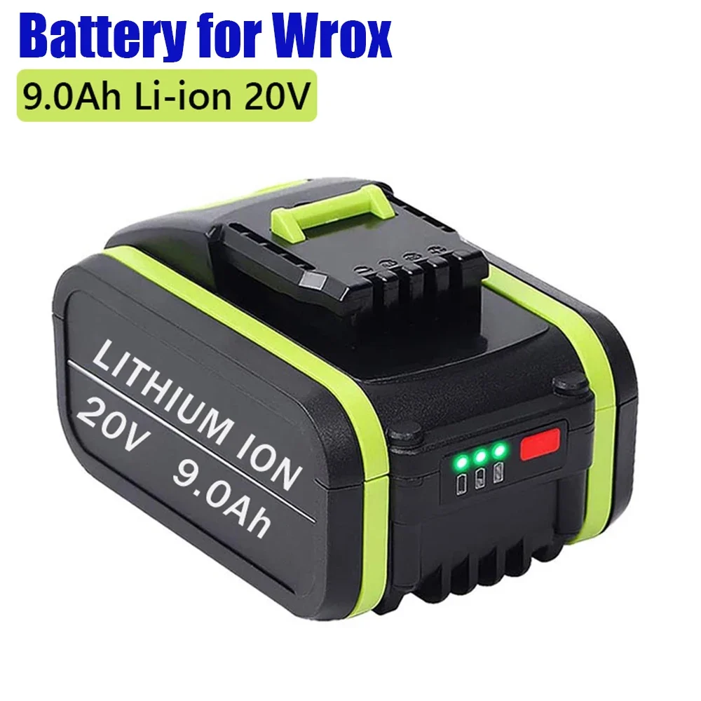 

2022 New 20V 9000mAh Lithium Rechargeable Replacement Battery for Worx Power Tools WA3551 WA3553 WX390 WX176 WX178 WX386 WX678