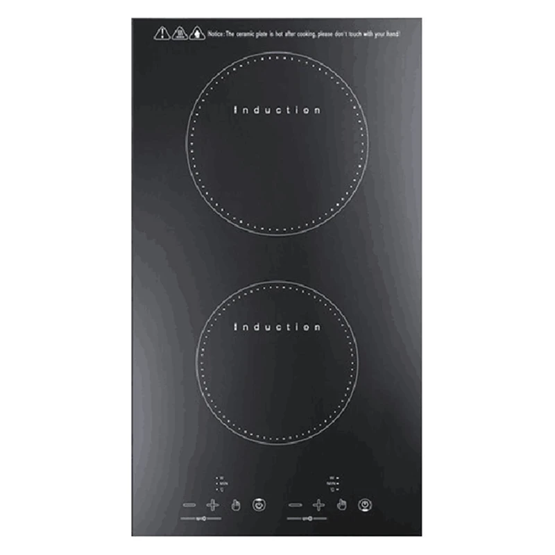 Kitchen Ceramic Cooker Induction Cooktop Double Electric Cooker Hob Heating Electric Stove Vertical Cooking Plate