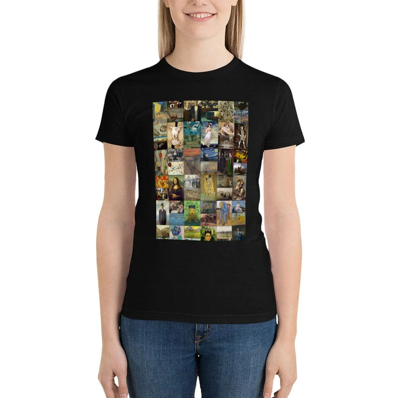 

Famous Paintings T-Shirt Aesthetic clothing anime clothes plus size tops korean Women's clothes