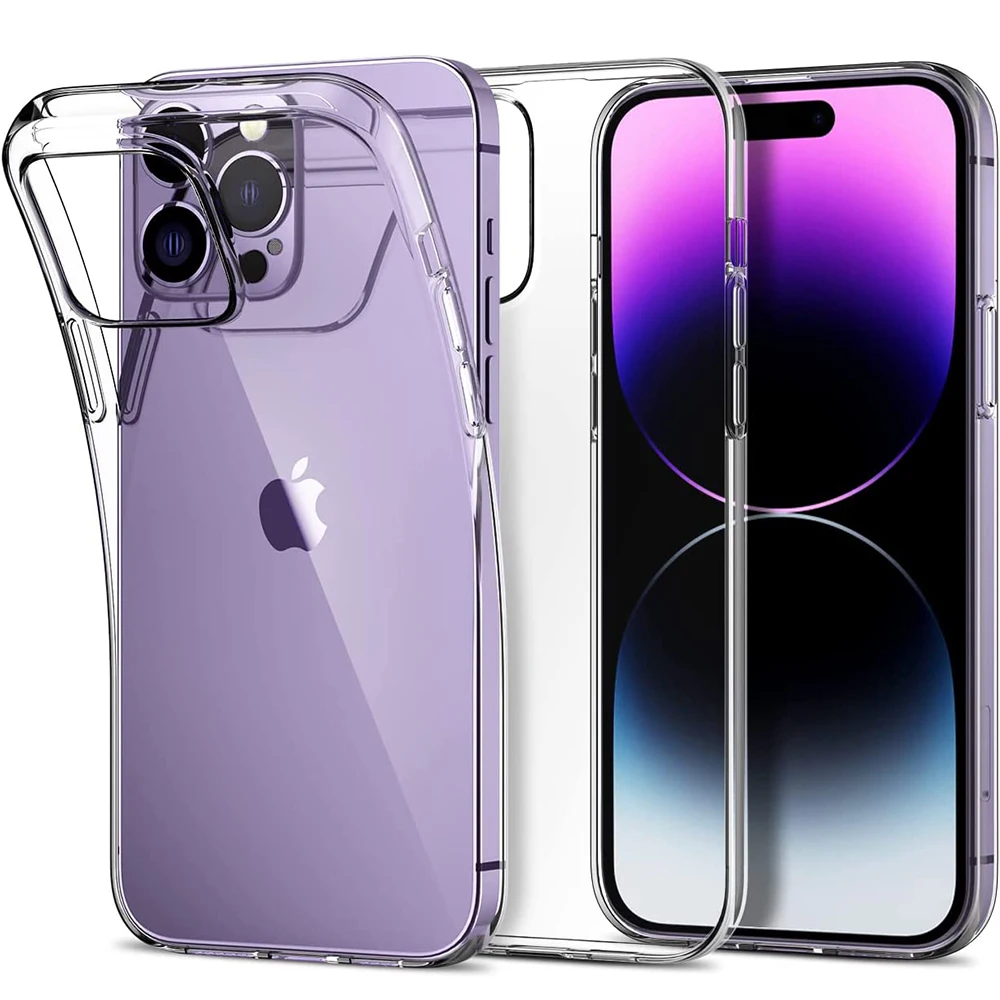 Clear Silicone Ultra Thin Soft Case For Iphone 14 Plus 13 12 Mini 11