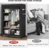 Wardrobe Portable Closet Wardrobe Clothes Storage with 6 Shelves and Hanging Rail,Non-Woven Fabric, Quick and Easy Assembly 4