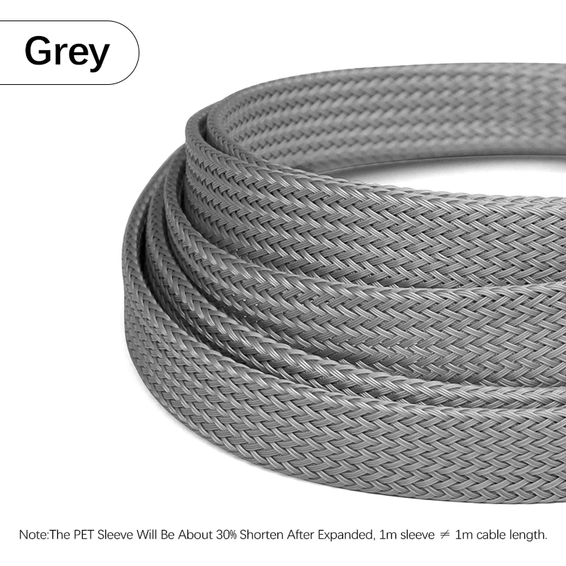 Expandable PET Braided Cable Sleeve - Wire Protection Sheath, Multiple Sizes Available
