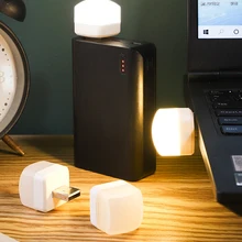 

USB Square Portable Night Lights Indoor Lighting Eye Protection Reading Lamp LED Mobile Power Computer Charging Mini Book Light