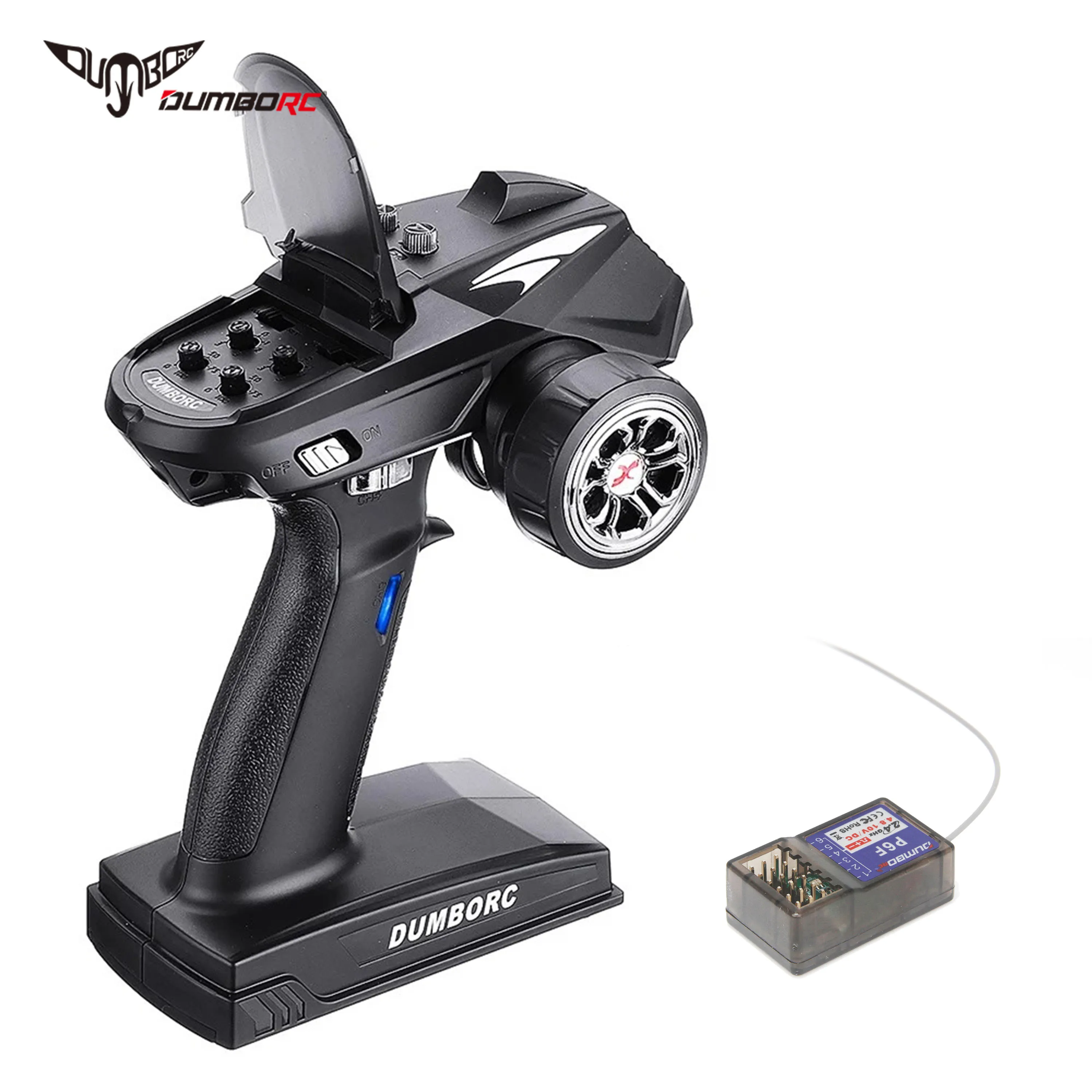 DUMBORC X6 X4 2,4G 4CH 6CH Sender P6F P6FG P6DCG Gyro Empfänger LED Licht für 1/10 1/8 RC Auto Crawler Axial SCX10 D90 Boot